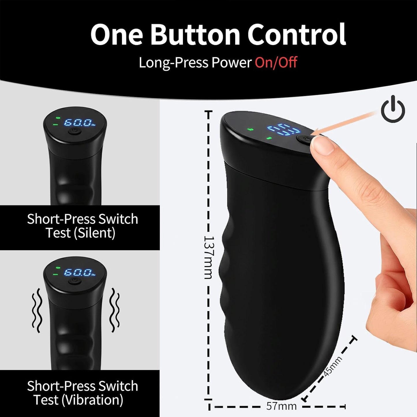 Digital Grip Strength Trainer, 0–440 lb Hand Gripper Strengthener with Real-Time Display (No Sound), 2 Modes: Test & Smart Vibration, Ergonomic Hand Grip & Forearm Strengthener, USB-C Rechargeable Hand Exerciser