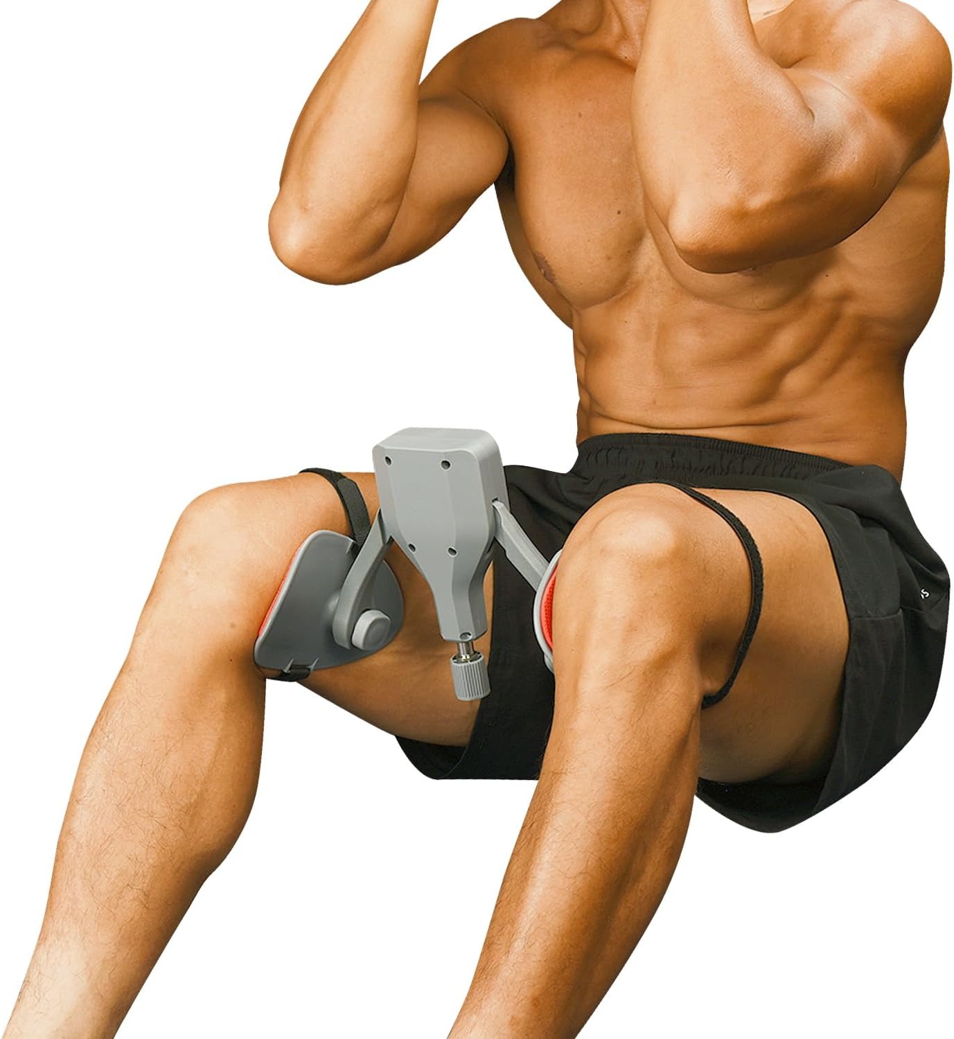 Keria Thigh Master Maximum Drag 77 LB,Adjustable Leg and Inner Thigh Strength Exercise Equipment,Hip Shaper Trainer Machine,Pelvic Floor Strengthening Device,Legs Workout Equipment Black&Gray