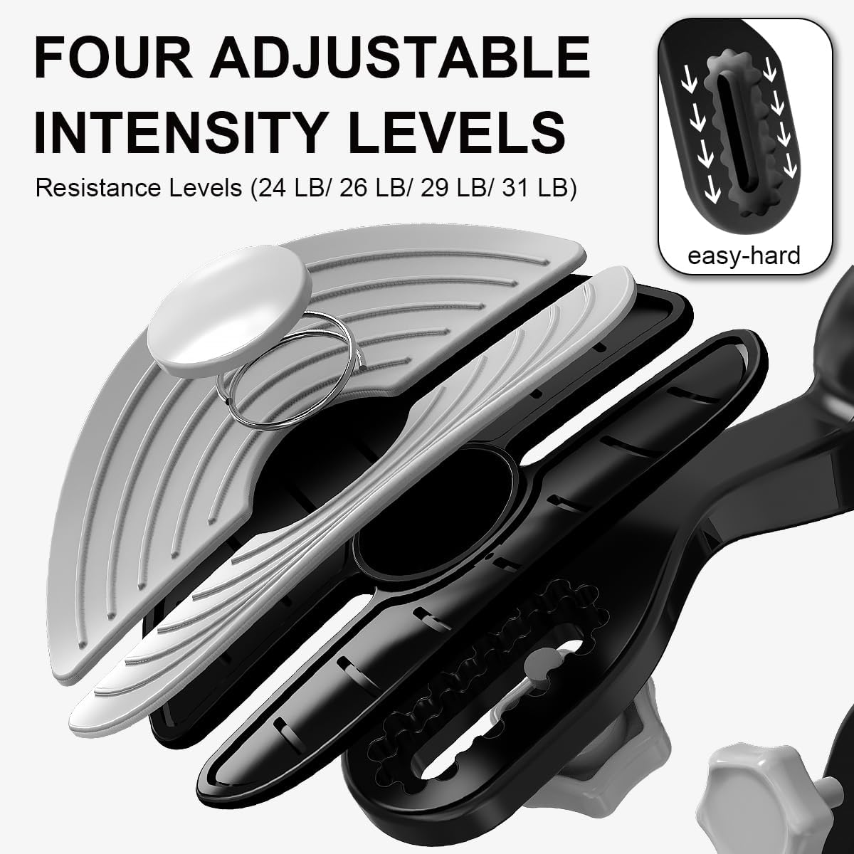 Thigh Master, Inner Thigh Exercise Equipment with Counter Rechargeable, Kegel Exerciser, Pelvic Floor Trainer, Hip Trainer for Butt/Arm/Leg with 4 Levels Resistance Adjustable
