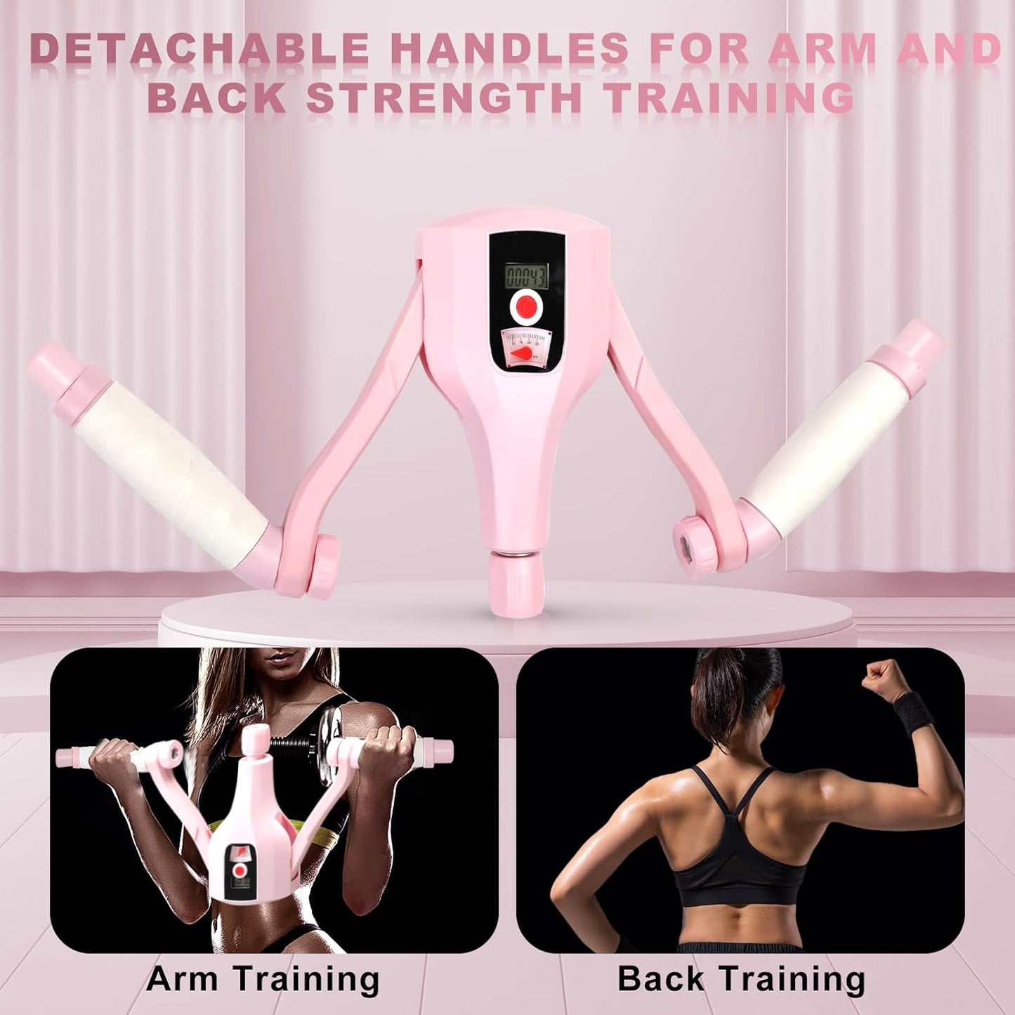 Multifunctional Thigh Trainer Kegel Exerciser, Adjustable Resistance Hip Trainer with Leg Straps, Handles, Jump Rope, Kegel Trainer for Thighs, Pelvic Floor, and Postpartum Rehabilitationut