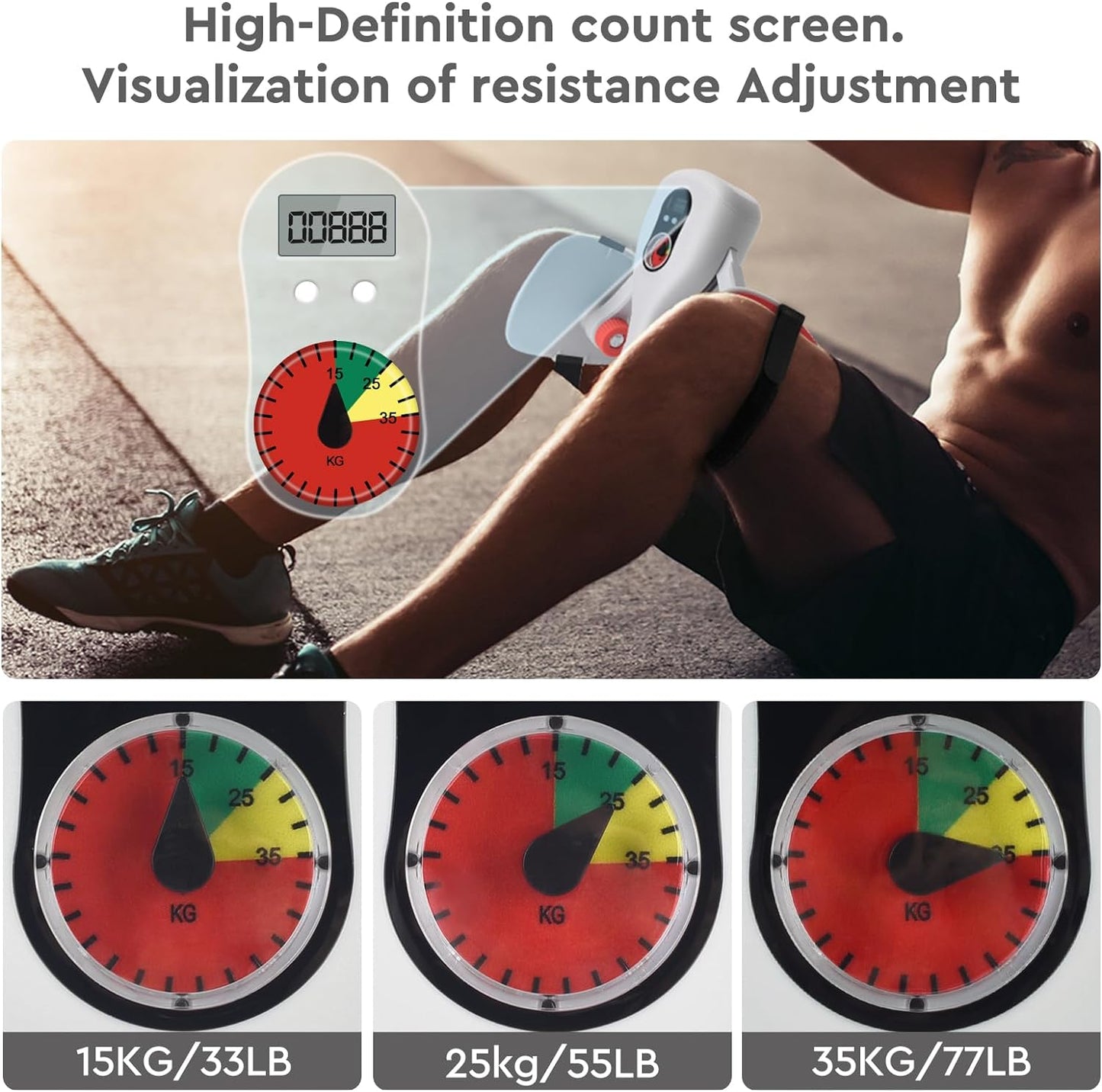 Thigh Master Thigh Exerciser Kegel Leg Stretcher Machine Resistance Adjustable 0-77LB ,Enhanced Resistance Hip and Pelvis Trainer,Inner Thigh Exerciser for Women