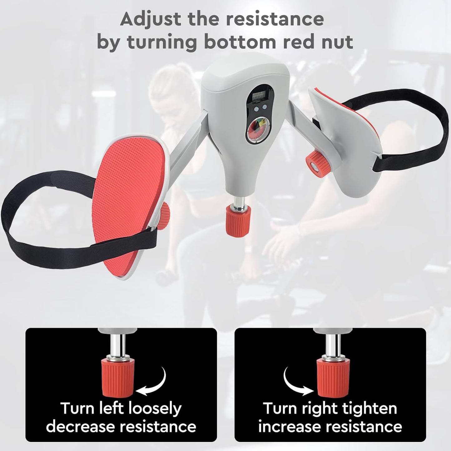 Thigh Master Thigh Exerciser Kegel Leg Stretcher Machine Resistance Adjustable 0-77LB ,Enhanced Resistance Hip and Pelvis Trainer,Inner Thigh Exerciser for Women