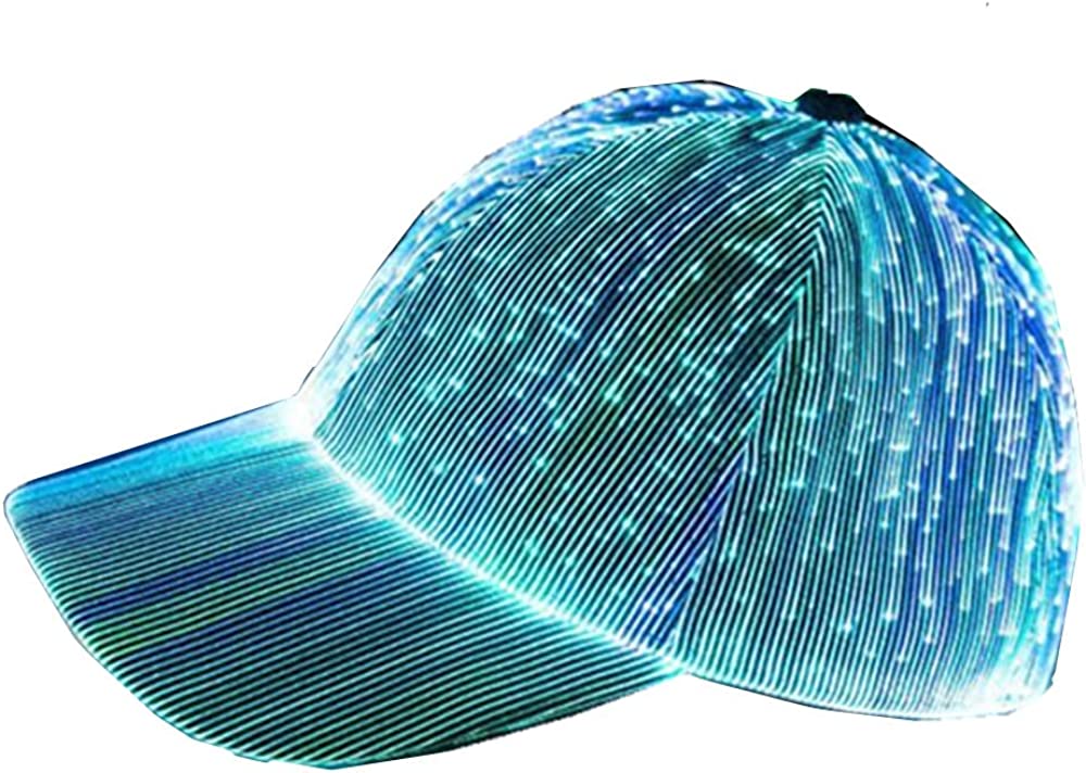 New Christmas Gift RGB 7 Color Flashing Led Fiber Optic Hat Night Light Built-in Battery for Thanks Giving ,Christmas,New Year