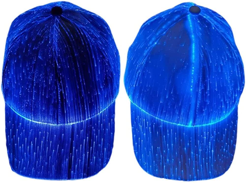New Christmas Gift RGB 7 Color Flashing Led Fiber Optic Hat Night Light Built-in Battery for Thanks Giving ,Christmas,New Year