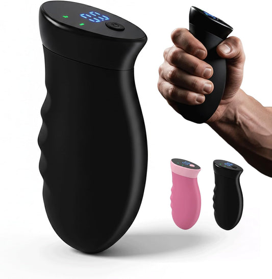 Digital Grip Strength Trainer, 0–440 lb Hand Gripper Strengthener with Real-Time Display (No Sound), 2 Modes: Test & Smart Vibration, Ergonomic Hand Grip & Forearm Strengthener, USB-C Rechargeable Hand Exerciser