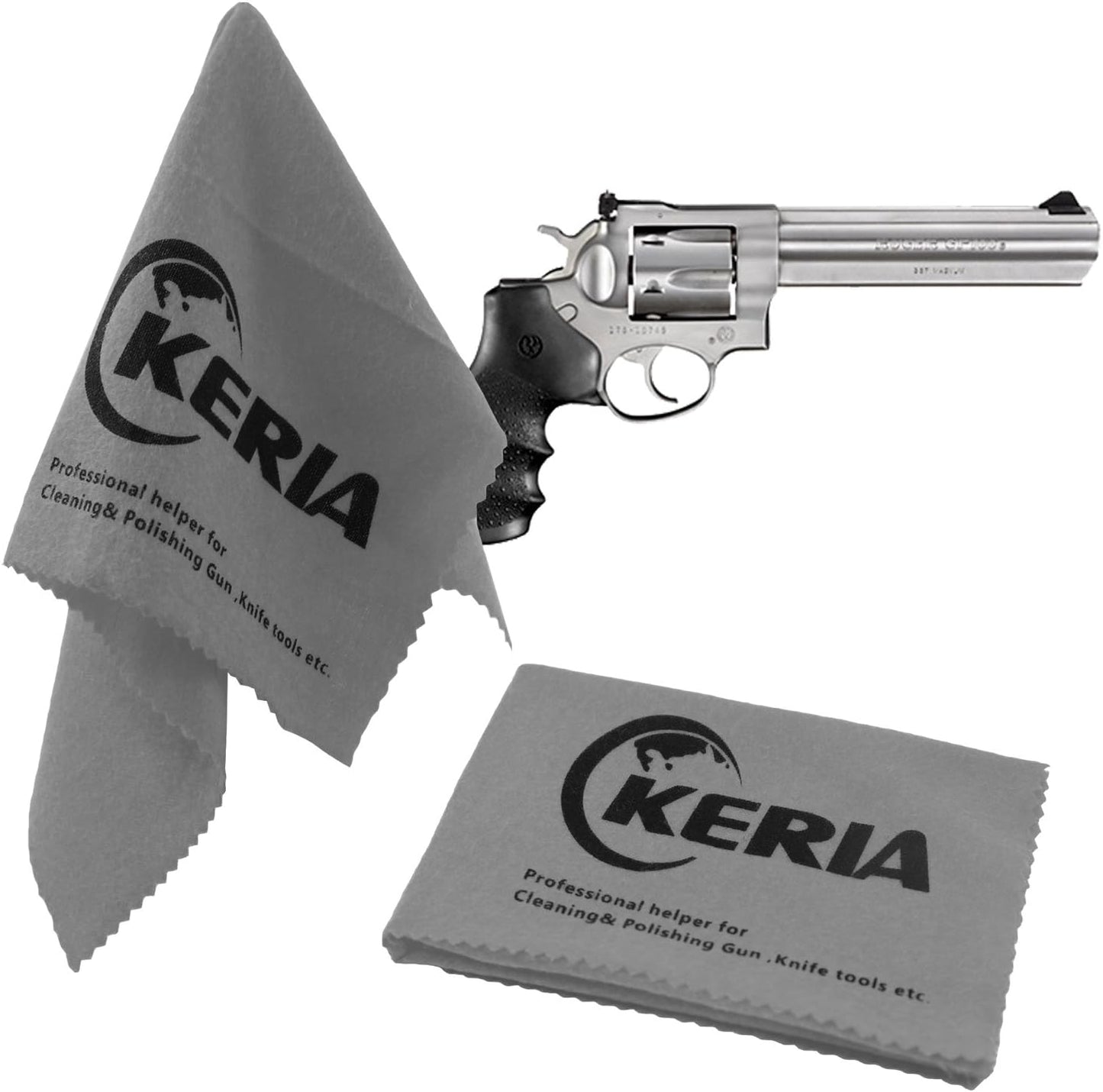 Keria Gun Wipe Gun Cleaning Supplies Gun Rags 2 Pack Gun Care Silicone Cleaning Cloth Size 12"x12",Firearm Accessories Cleaning Products (Gun Cloths)