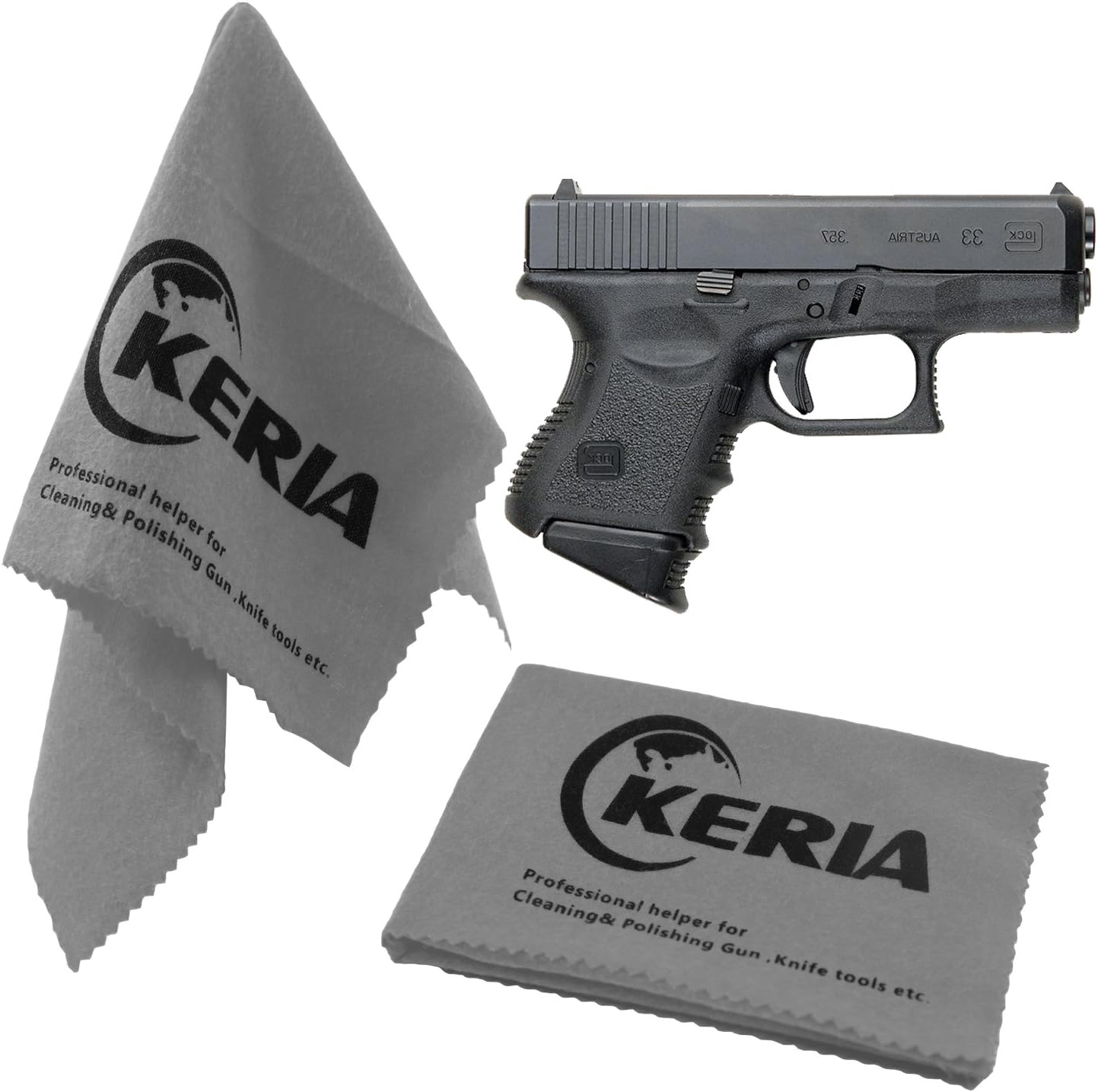 Keria Gun Wipe Gun Cleaning Supplies Gun Rags 2 Pack Gun Care Silicone Cleaning Cloth Size 12"x12",Firearm Accessories Cleaning Products (Gun Cloths)