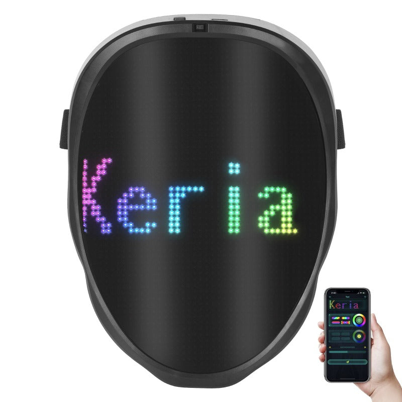 BoywithUke Bluetooth LED Face Changing Mask Diy Picture Text